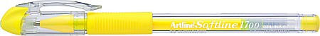 Pixuri cu gel - Pix cu gel ARTLINE Softline 1700, rubber grip, varf 0.7mm - galben fluorescent