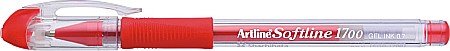 Pixuri cu gel - Pix cu gel ARTLINE Softline 1700, rubber grip, varf 0.7mm - rosu