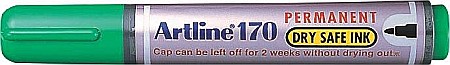 Permanent marker ARTLINE 170 - Dry safe ink, corp plastic, varf rotund 2.0mm - verde