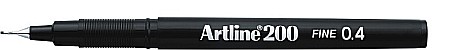 Liner ARTLINE 200, varf fetru 0.4mm - negru