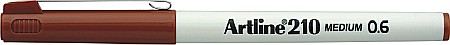 Linere - Liner ARTLINE 210, varf fetru 0.6mm - maro