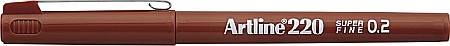 Linere - Liner ARTLINE 220, varf fetru 0.2mm - maro