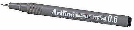 Markere pentru desen - Marker pentru desen tehnic ARTLINE, varf fetru 0.6mm - negru