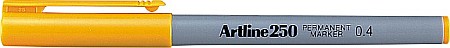 Markere permanente - Permanent marker ARTLINE 250, corp plastic, varf rotund 0.4mm - galben