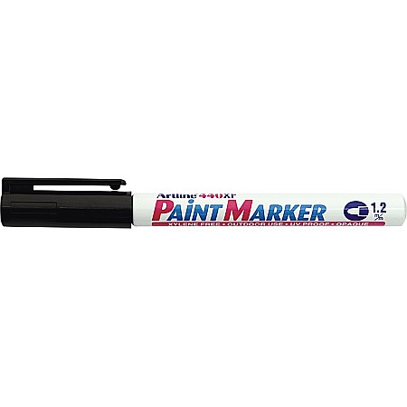 Instrumente de scris - Marker cu vopsea ARTLINE 440XF, corp metalic, varf rotund 1.2mm - negru
