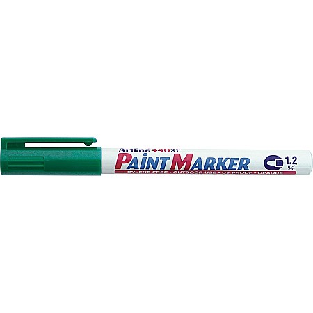 Instrumente de scris - Marker cu vopsea ARTLINE 440XF, corp metalic, varf rotund 1.2mm - verde