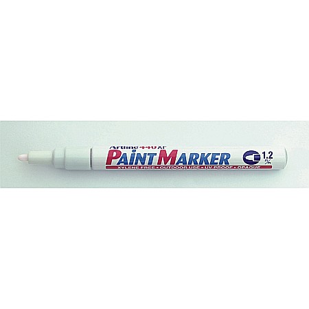 Marker cu vopsea ARTLINE 440XF, corp metalic, varf rotund 1.2mm - alb