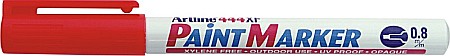 Instrumente de scris - Marker cu vopsea ARTLINE 444XF, corp metalic, varf rotund 0.8mm - rosu