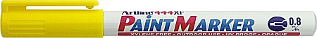 Instrumente de scris - Marker cu vopsea ARTLINE 444XF, corp metalic, varf rotund 0.8mm - galben