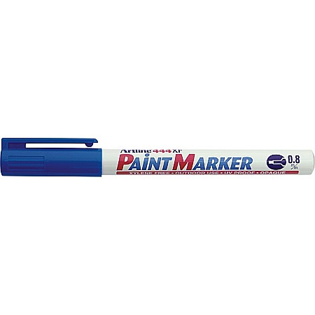 Instrumente de scris - Marker cu vopsea ARTLINE 444XF, corp metalic, varf rotund 0.8mm - albastru