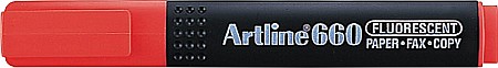 Textmarkere - Textmarker ARTLINE 660, varf tesit 1.0-4.0mm - rosu fluorescent