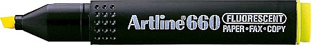 Textmarkere - Textmarker ARTLINE 660, varf tesit 1.0-4.0mm - galben fluorescent