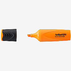 Textmarkere - Textmarker ARTLINE 690 Eco Green, varf tesit 1.0-4.0mm - orange fluorescent