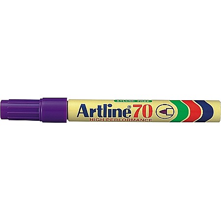 Markere permanente - Permanent marker ARTLINE 70, corp metalic, varf rotund 1.5mm - violet
