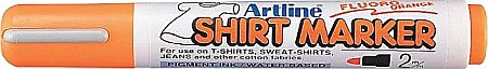 Markere pentru textile - T-Shirt marker ARTLINE, corp plastic, varf rotund 2.0mm - portocaliu fluorescent