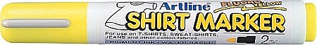 Markere pentru textile - T-Shirt marker ARTLINE, corp plastic, varf rotund 2.0mm - galben fluorescent