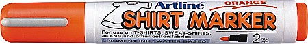 Markere pentru textile - T-Shirt marker ARTLINE, corp plastic, varf rotund 2.0mm - portocaliu pastel