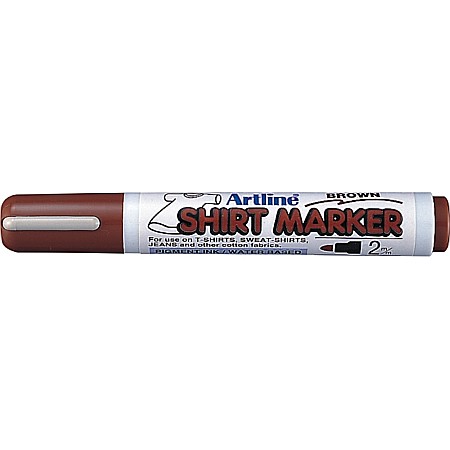 Markere pentru textile - T-Shirt marker ARTLINE, corp plastic, varf rotund 2.0mm - maro