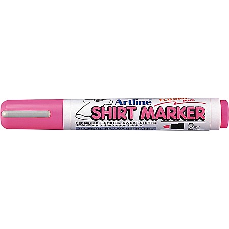 Markere pentru textile - T-Shirt marker ARTLINE, corp plastic, varf rotund 2.0mm - roz fluorescent