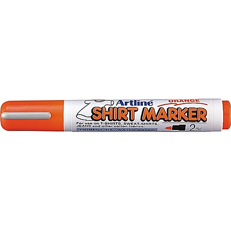 Markere pentru textile - T-Shirt marker ARTLINE, corp plastic, varf rotund 2.0mm - portocaliu