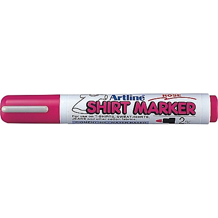 Markere pentru textile - T-Shirt marker ARTLINE, corp plastic, varf rotund 2.0mm - roze