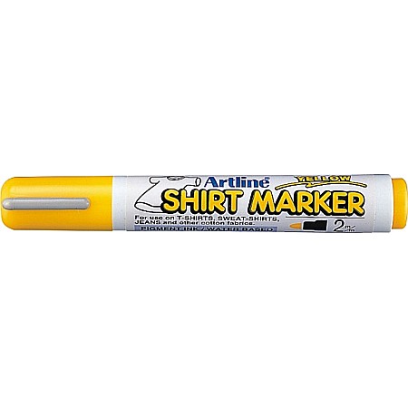 Markere pentru textile - T-Shirt marker ARTLINE, corp plastic, varf rotund 2.0mm - galben