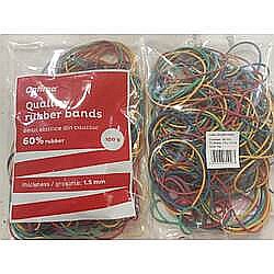 Elastice pentru bani, 60% cauciuc, 100gr./punga, D 65, grosime 1.5mm x 1.5mm, Optima - culori asortate
