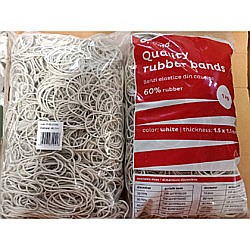 Elastice & Buretiere - Elastice pentru bani, 60% cauciuc, 1kg/punga, D 40, grosime 1.5mm x 1.5mm, Optima - albe
