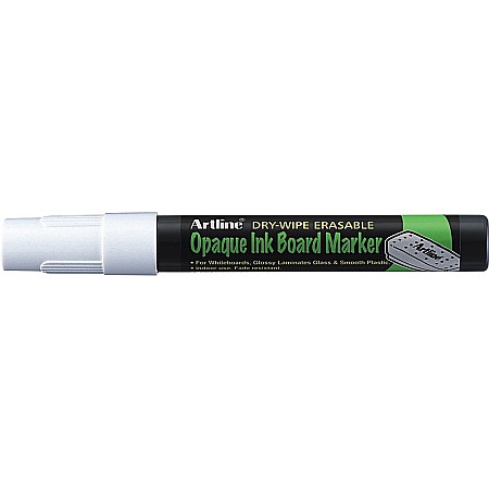 Markere pentru table si flipchart-uri - Marker cu cerneala opaca, ARTLINE, pentru table de scris, varf 2.0mm - alb