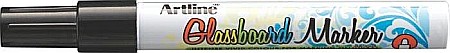 Instrumente de scris - Marker pentru tabla de sticla ARTLINE Glassboard, varf rotund 2.0mm - negru