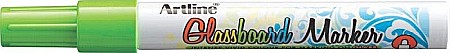 Instrumente de scris - Marker pentru tabla de sticla ARTLINE Glassboard, varf rotund 2.0mm - verde fluorescent