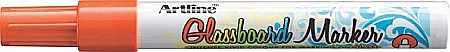 Instrumente de scris - Marker pentru tabla de sticla ARTLINE Glassboard, varf rotund 2.0mm - portocaliu fluorescent
