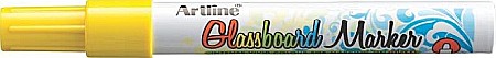 Instrumente de scris - Marker pentru tabla de sticla ARTLINE Glassboard, varf rotund 2.0mm - galben fluorescent