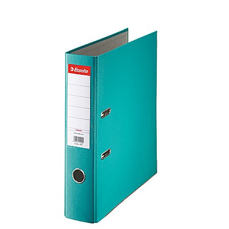 Biblioraft ESSELTE Economy, A4, plastifiat PP, margine metalica, 75 mm - turcoaz