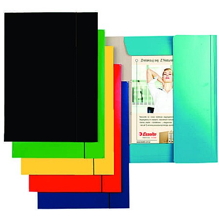 Mape din carton - Mapa ESSELTE Economy din carton cu elastic - negru