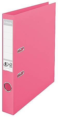 Organizare si arhivare - Biblioraft ESSELTE No. 1 Power, A4, plastifiat PP/PP, margine metalica, 50 mm - roz