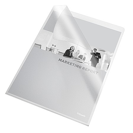 Mape din plastic - Mapa de protectie ESSELTE, A4, cristal, 115 microni, 10 buc/set