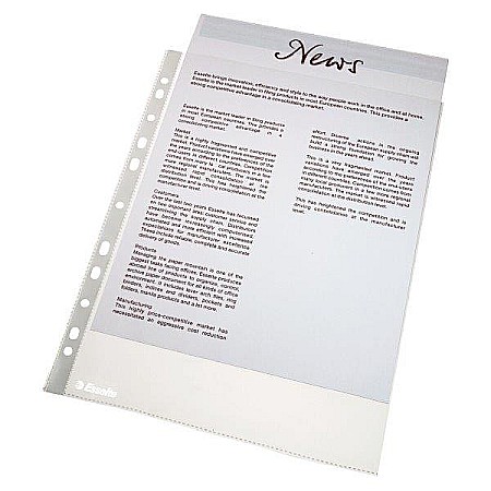 Folie protectie documente - Folie protectie ESSELTE, standard, A4, 43 mic, 100 folii/set