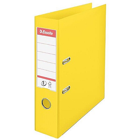 Organizare si arhivare - Biblioraft ESSELTE No. 1 Power, A4, plastifiat PP/PP, margine metalica, 75 mm - Vivida galben
