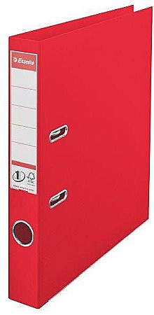 Organizare si arhivare - Biblioraft ESSELTE No. 1 Power, A4, plastifiat PP/PP, margine metalica, 50 mm - Vivida rosu