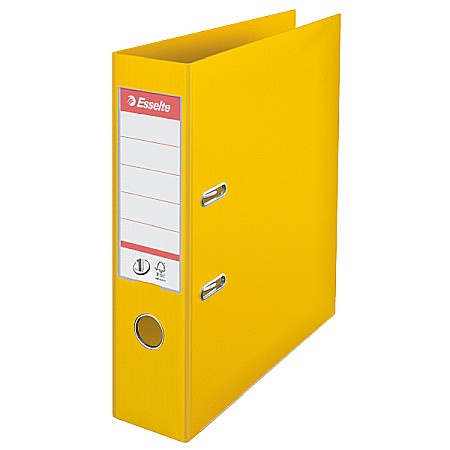Organizare si arhivare - Biblioraft ESSELTE No. 1 Power, A4, plastifiat PP/PP, margine metalica, 75 mm - galben