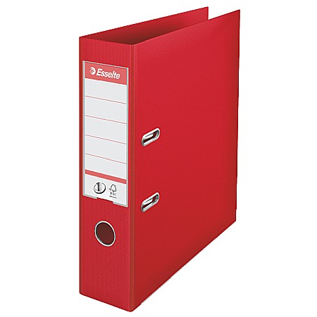 Organizare si arhivare - Biblioraft ESSELTE No. 1 Power, A4, plastifiat PP/PP, margine metalica, 75 mm - rosu