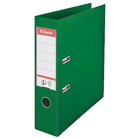 Organizare si arhivare - Biblioraft ESSELTE No. 1 Power, A4, plastifiat PP/PP, margine metalica, 75 mm - verde