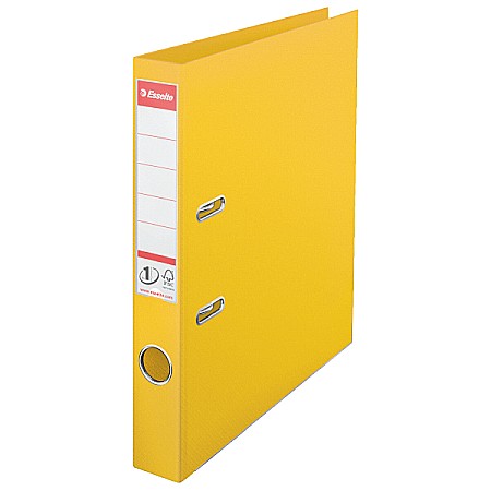 Organizare si arhivare - Biblioraft ESSELTE No. 1 Power, A4, plastifiat PP/PP, margine metalica, 50 mm - galben