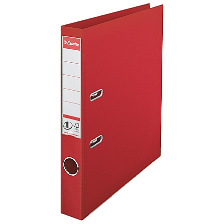 Organizare si arhivare - Biblioraft ESSELTE No. 1 Power, A4, plastifiat PP/PP, margine metalica, 50 mm - rosu