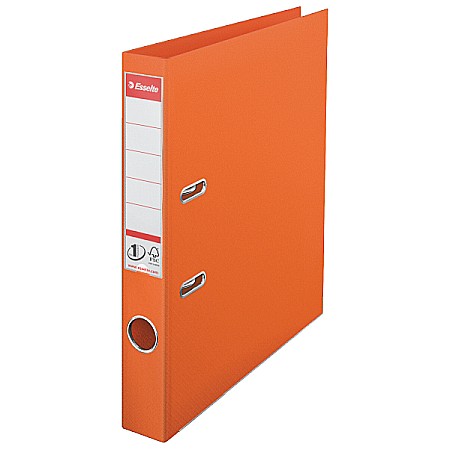 Organizare si arhivare - Biblioraft ESSELTE No. 1 Power, A4, plastifiat PP/PP, margine metalica, 50 mm - portocaliu