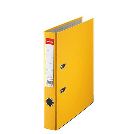 Organizare si arhivare - Biblioraft ESSELTE Economy, A4, plastifiat PP, margine metalica, 50 mm - galben
