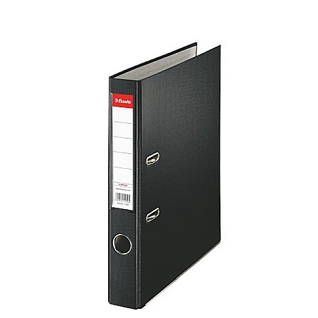 Biblioraft ESSELTE Economy, A4, plastifiat PP, margine metalica, 50 mm - negru