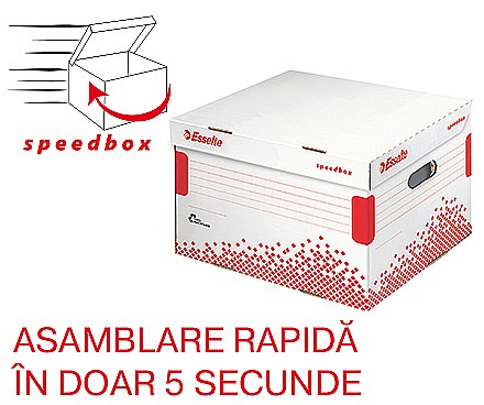 Organizare si arhivare - Container de arhivare ESSELTE Speedbox cu capac L