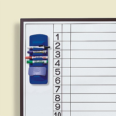 Accesorii pentru table magnetice - Suport magnetic ARTLINE, pentru 4 markere + burete, pentru table magnetice